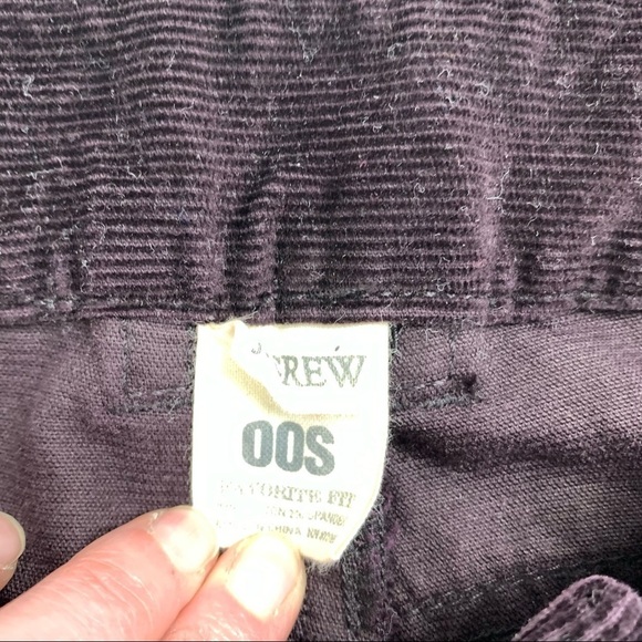 J Crew Favourite  Fit Purple Corduroy Pants size 00S - Picture 4 of 8